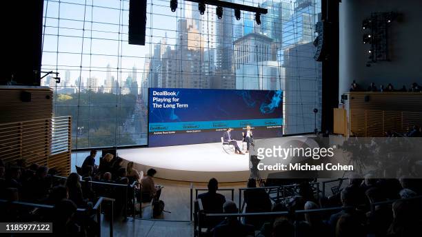 Andrew Ross Sorkin, Editor at Large, Columnist and Founder, DealBook, The New York Times speaks with Kevin Systrom, Co-Founder of Instagram onstage...