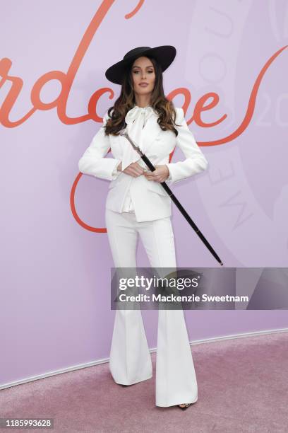 Nicole Trunfio attends Oaks Day at Flemington Racecourse on November 07, 2019 in Melbourne, Australia.