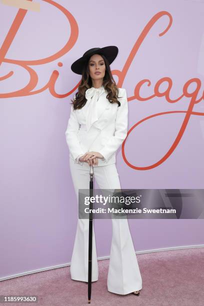 Nicole Trunfio attends Oaks Day at Flemington Racecourse on November 07, 2019 in Melbourne, Australia.