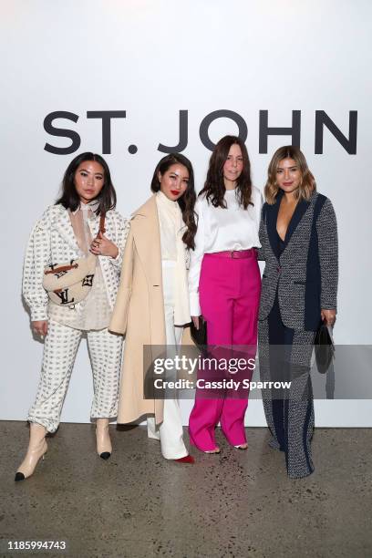 Jeanne Grey, Wendy Nguyen, Zoe Turner and Pam Hetlinger attend an evening with St. John Creative Director Zoe Turner on November 06, 2019 in New York...