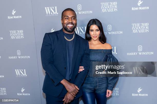 Kanye West and Kim Kardashian attend the WSJ Mag 2019 Innovator Awards at The Museum of Modern Art on November 06, 2019 in New York City.