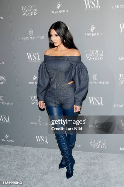 Kim Kardashian West attends the WSJ. Magazine 2019 Innovator Awards sponsored by Harry Winston and Rémy Martinat MOMA on November 06, 2019 in New...