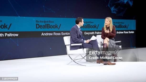 Andrew Ross Sorkin, Editor at Large, Columnist and Founder, DealBook, The New York Times speaks with Gwyneth Paltrow, Founder and C.E.O., goop...