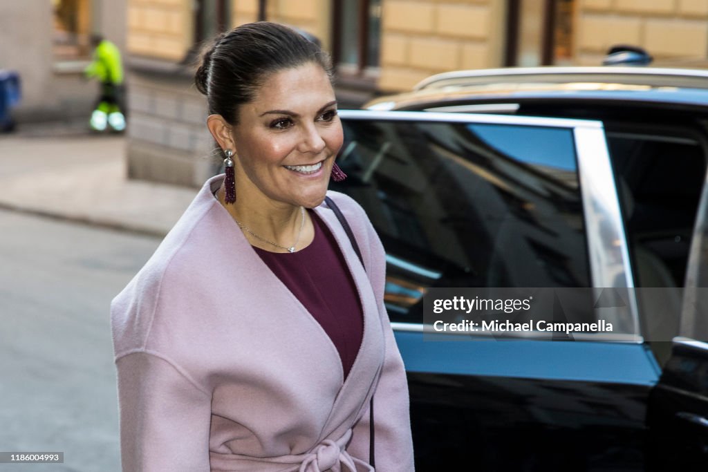 Crown Princess Victoria Of Sweden Attends The Seminar "Do We Have Room For Plastic In A Sustainable Future?"