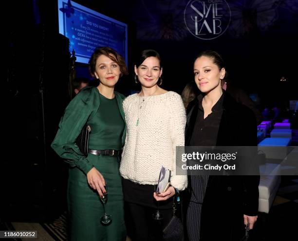 Maggie Gylenhaal, Heather Burns, and Margarita Levieva attend Ovarian Cancer Research Alliance Presents Style Lab hosted by Maggie Gyllenhaal & Kate...