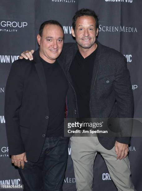 Producer/actor Gregg Bello and actor Josh Hopkins attend the "Crown Vic" New York screening at Village East Cinema on November 06, 2019 in New York...