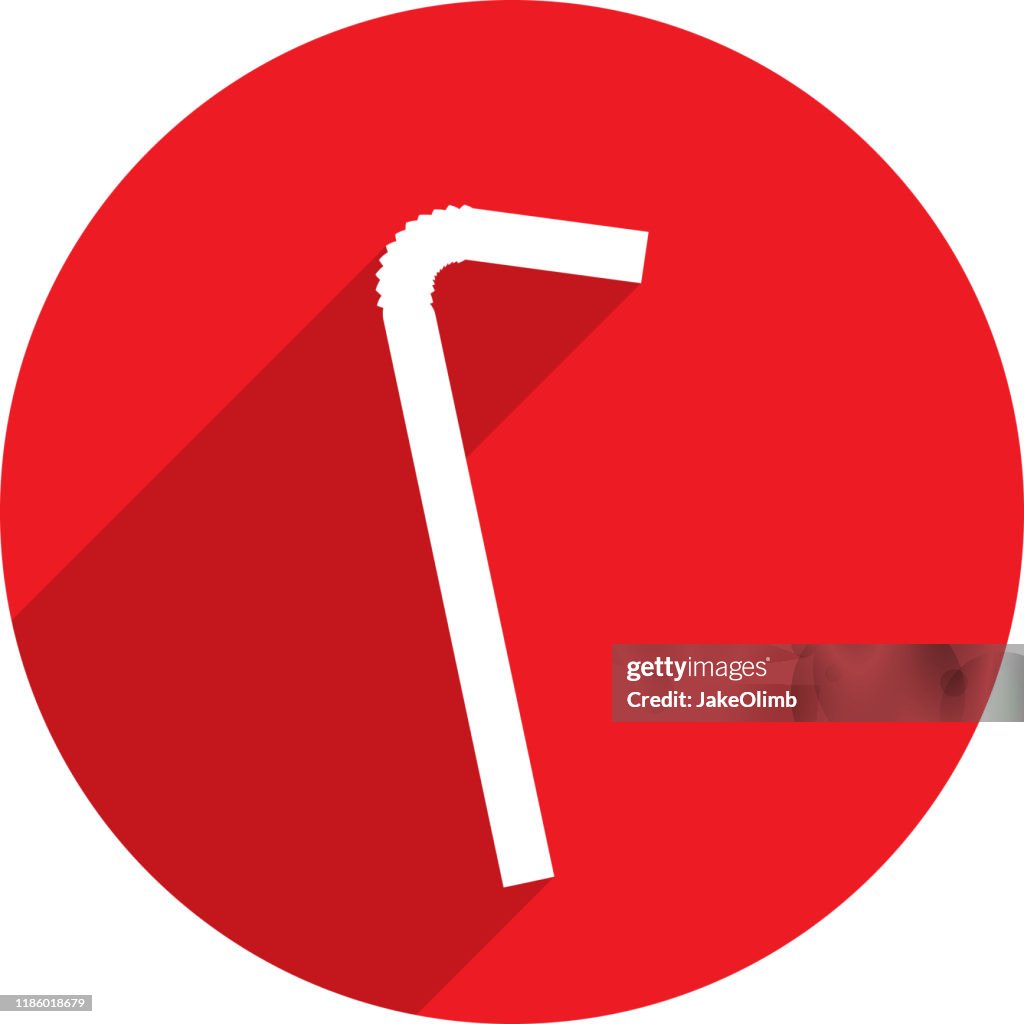 Straw Icon Silhouette