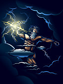 The Wrath of Zeus vector illustration