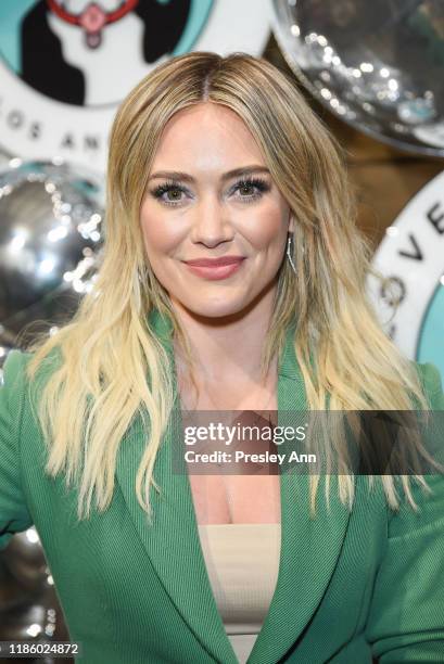 Hilary Duff attends Love Leo Rescue's 2nd Annual Cocktails for a Cause at Rolling Greens Los Angeles on November 06, 2019 in Los Angeles, California.