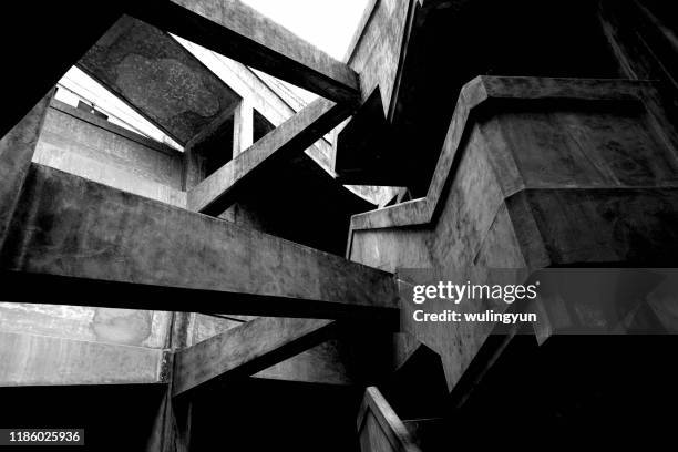 architectural feature of shanghai 1933 slaughterhouse - architectural feature stockfoto's en -beelden