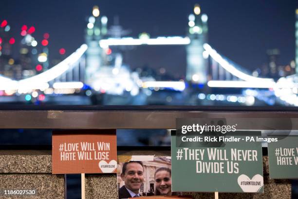 Tributes to Cambridge University graduates Jack Merritt and Saskia Jones on London Bridge, who were both stabbed to death by 28-year-old convicted...