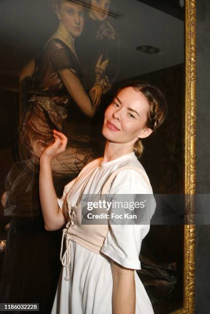 Helene Clabecq attends the Technikart Cocktail at Serpent A Plumes on November 06, 2019 in Paris, France.