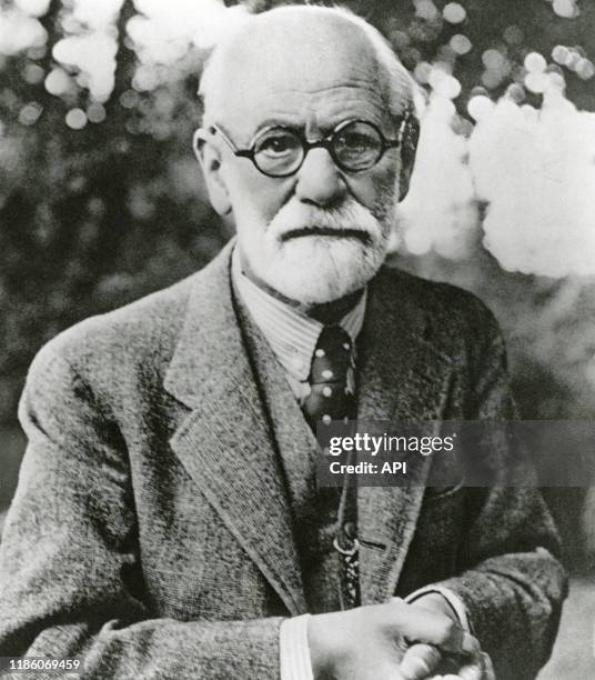 Portrait du psychanalyste autrichien Sigmund Freud lors de son exil à Londres, en 1939, Royaume-Uni.