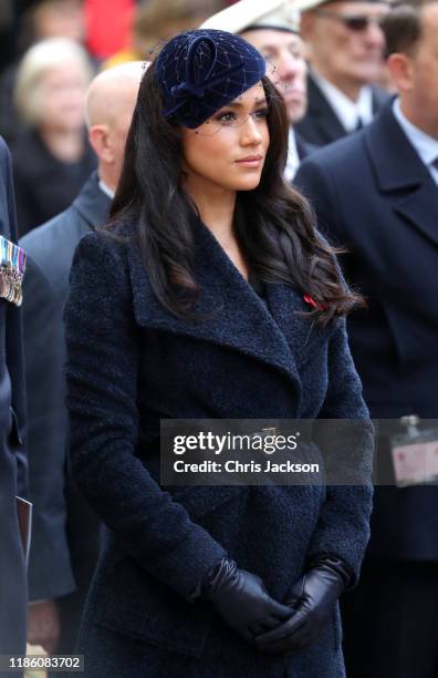 Meghan, Duchess of Sussex attends the 91st Field of Remembrance at Westminster Abbey on November 07, 2019 in London, England.