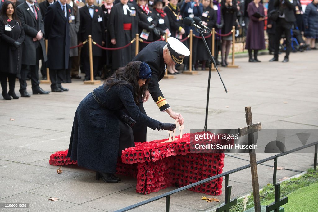 Members Of The Royal Family Attend The 91st Field Of Remembrance At Westminster Abbey