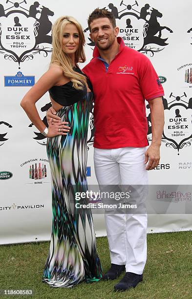 Chantelle Houghton and Alex Reid attends the The Duke of Essex Polo Trophy at Gaynes Park on July 9, 2011 in Epping, England.