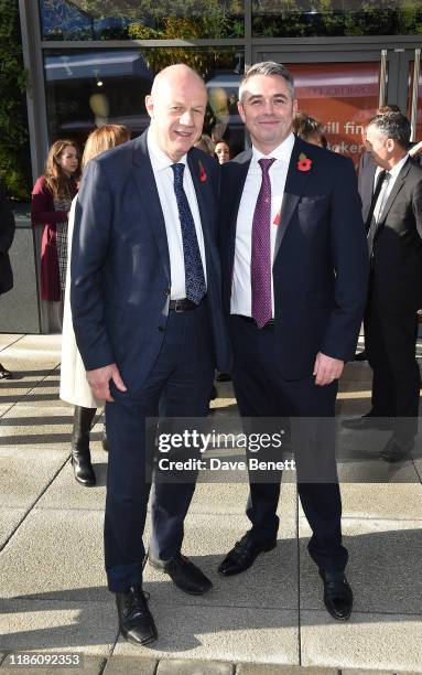 Rt Hon Damian Green and Centre Manager Peter Corr attend the official launch of McArthurGlen Designer Outlet Ashford's 100,000 sq. Ft. Expansion,...