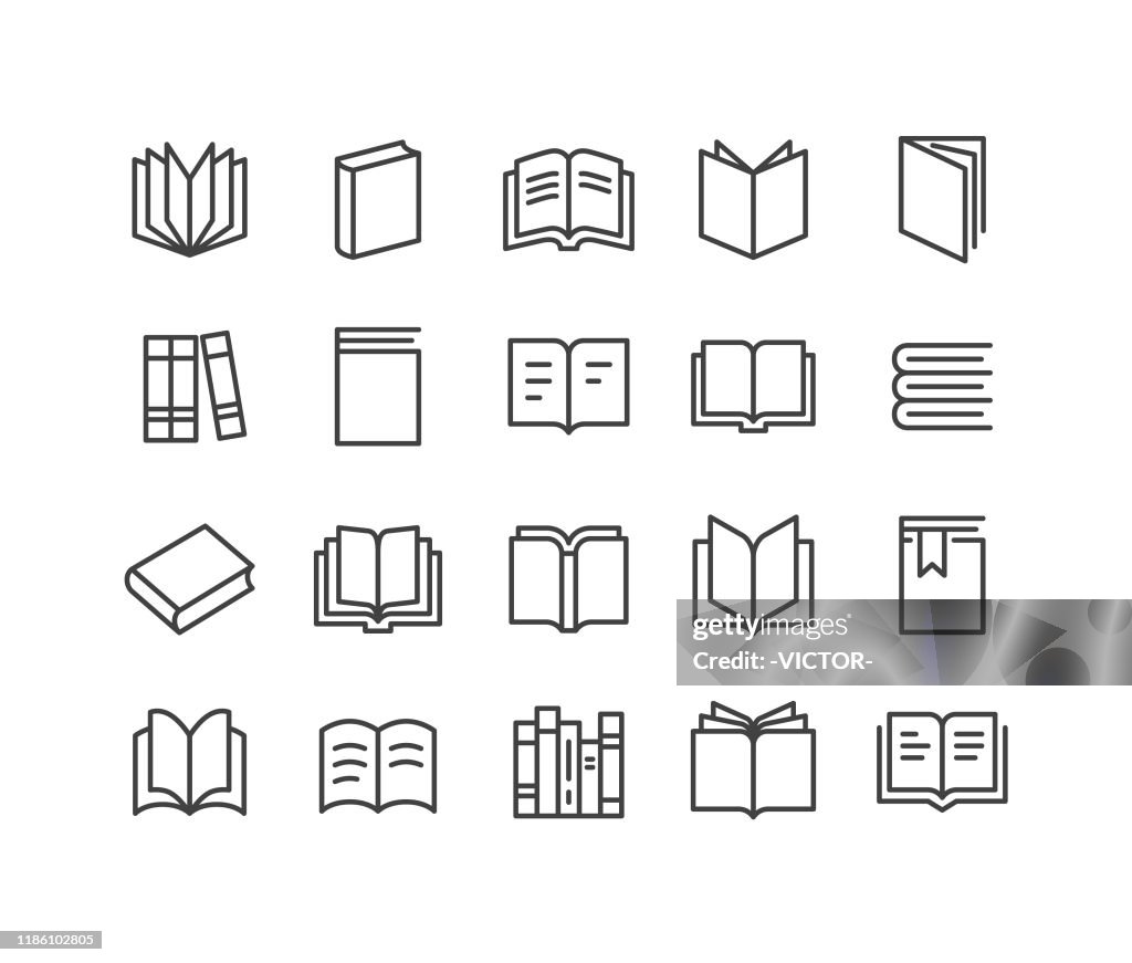 Books Icons - Classic Line Series