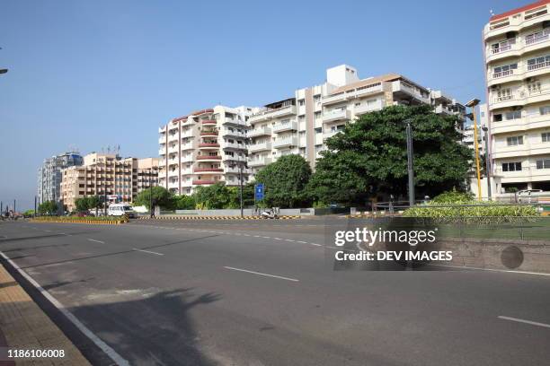 street view,visakhapatnam,andhra pradesh,india - indian road stock pictures, royalty-free photos & images