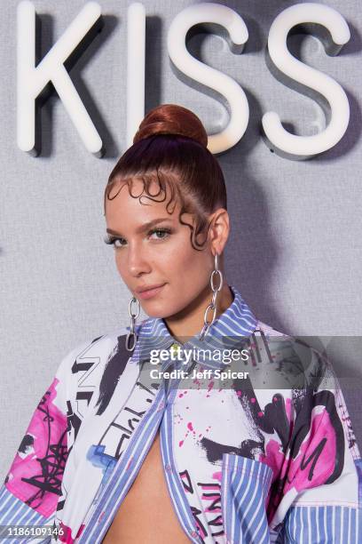 Halsey visits KISS FM on November 07, 2019 in London, England.