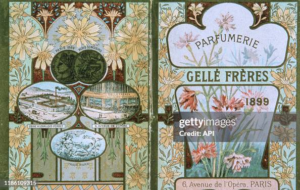 Publicité pour la parfumerie 'Gellé Frères' Publicité pour la parfumerie 'Gellé Frères'