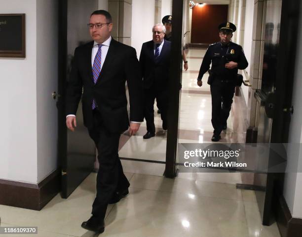 Lt. Col. Alexander Vindman, , director for European Affairs at the National Security Council, arrives at the U.S. Capitol on November 7, 2019 in...