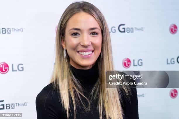 Alice Campello presents the new 'LG G8X ThinQ' smartphone on November 07, 2019 in Madrid, Spain.