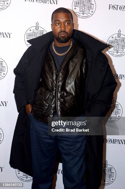 Kanye West attends the Fast Company Innovation Festival - Day 3 Arrivals on November 07, 2019 in New York City.