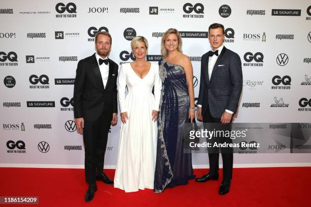 Stefan Konarske, CEO Conde Nast Germany Jessica Peppel-Schulz, Carola Ferstl and Lars Burmeister arrive for the 21st GQ Men of the Year Award at...