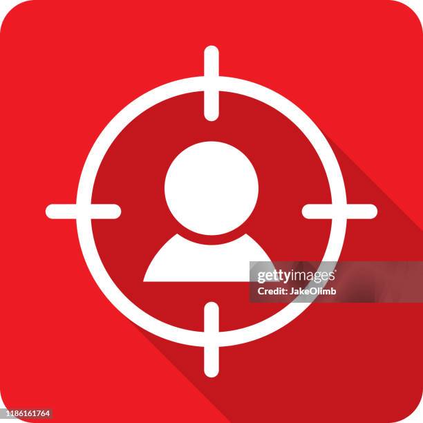 ilustrações de stock, clip art, desenhos animados e ícones de targeted icon silhouette - murderer