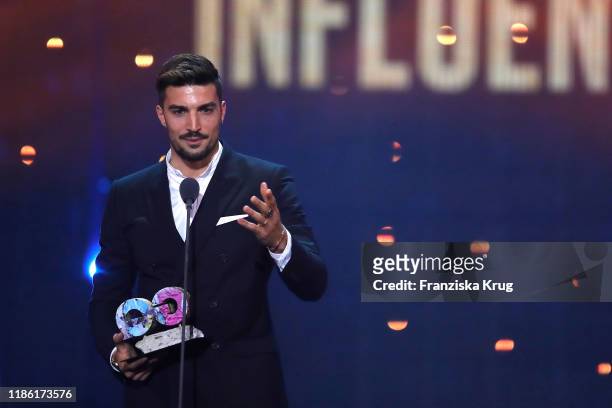 Award winner Mariano Di Vaio speaks on stage during the GQ Men of the Year Award show at Komische Oper on November 07, 2019 in Berlin, Germany.
