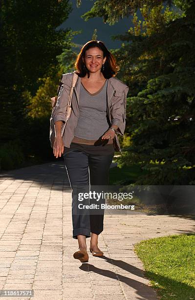 Sheryl Sandberg, chief operating officer of Facebook Inc., attends the Allen & Co. Media and Technology Conference in Sun Valley, Idaho, U.S., on...