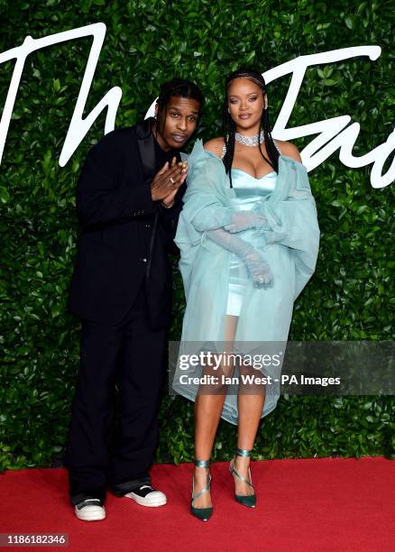 Rocky and Rihanna attending the Fashion Awards 2019 at the Royal Albert Hall, Kensington Gore, London.