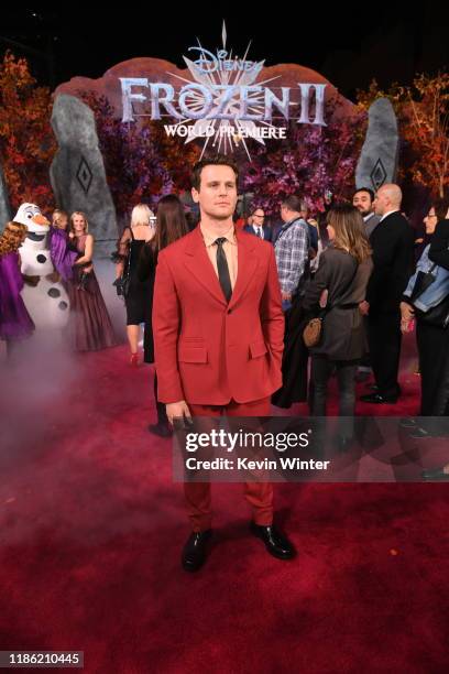 Jonathan Groff attends the premiere of Disney's "Frozen 2" at Dolby Theatre on November 07, 2019 in Hollywood, California.