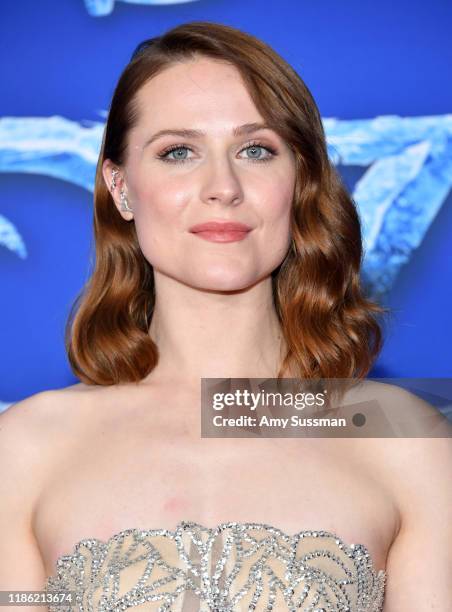 Evan Rachel Wood attends the premiere of Disney's "Frozen 2" at Dolby Theatre on November 07, 2019 in Hollywood, California.