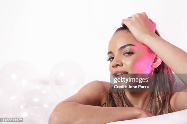 Leslie Grace poses for a portrait during her new single release "Que Sera" With Abraham Mateo at Star Dust Studio on November 07, 2019 in Miami,...