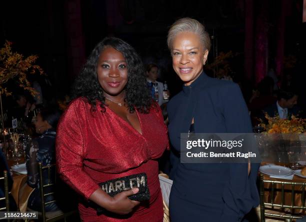 Bevy Smith and Tonya Lewis Lee attend the NAACP LDF 33rd National Equal Justice Awards Dinner at Cipriani 42nd Street on November 07, 2019 in New...