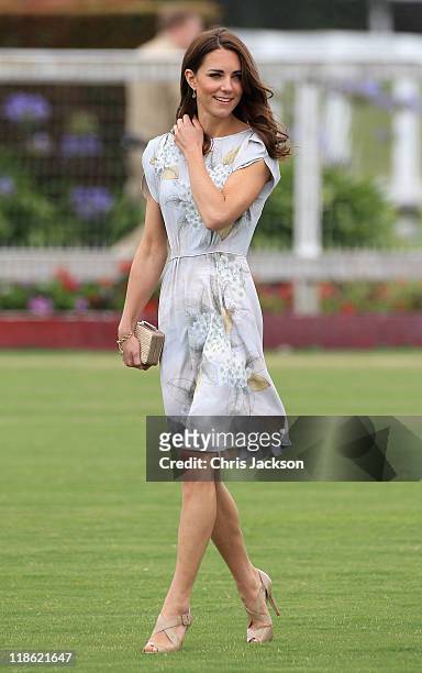 Catherine, Duchess of Cambridge arrives at Santa Barbara Racquet and Polo Club for a Foundation Polo Challenge that benefits the American Friends of...