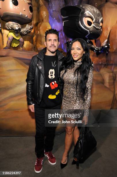 Charlie Benante and Carla Harvey attends the Funko Hollywood VIP Preview Event at Funko Hollywood on November 07, 2019 in Hollywood, California.