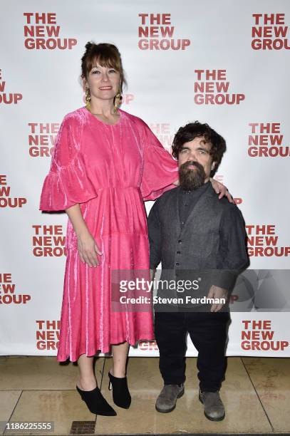 Erica Schmidt and Peter Dinklage attends "Cyrano" opening night party at Irvington Bar & Restaurant on November 07, 2019 in New York City.