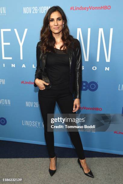 Daniela Ruah attends the premiere of HBO's "Lindsey Vonn: The Final Season" at Writers Guild Theater on November 07, 2019 in Beverly Hills,...