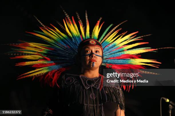 Actors perform during a presentation of Antonio Vivaldi's opera Motecuhzoma II to commemorate the 500th anniversary of Moctezuma and Hernan Cortes...