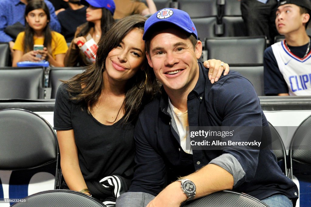 Celebrities At The Los Angeles Clippers Game