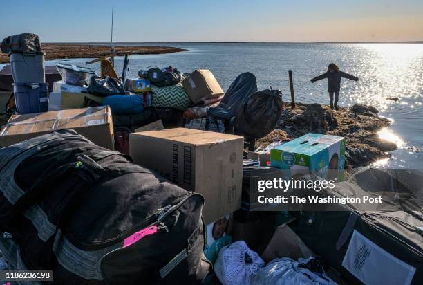 In Newtok, Alaska on October 12, 2019. Because of significant erosion the community is moving to Mertarvik.