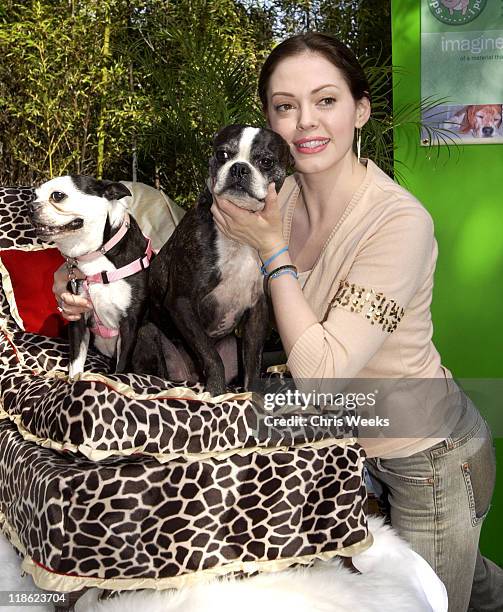 Rose McGowan during "Silver Spoon Dog and Baby Buffet Benefitting Much Love Animal Rescue - Day One at Private Residence in Beverly Hills,...