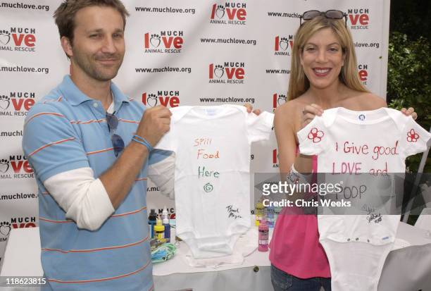 Breckin Meyer and Tori Spelling at Much Love Animal Rescue