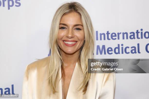 Sienna Miller arrives for the International Medical Corps' Annual Awards Celebration at Regent Beverly Wilshire Hotel on November 07, 2019 in Beverly...