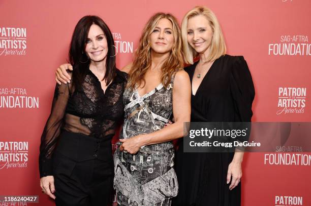 Courteney Cox, winner of the 'Artists Inspiration Award' Jennifer Aniston and Lisa Kudrow attend SAG-AFTRA Foundation's 4th Annual Patron of the...