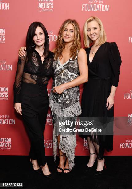 Courteney Cox, winner of the 'Artists Inspiration Award' Jennifer Aniston and Lisa Kudrow attend SAG-AFTRA Foundation's 4th Annual Patron of the...