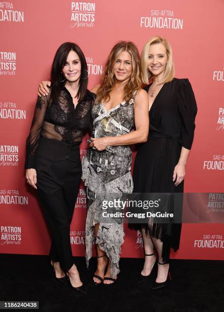 Courteney Cox, winner of the 'Artists Inspiration Award' Jennifer Aniston and Lisa Kudrow attend SAG-AFTRA Foundation's 4th Annual Patron of the...